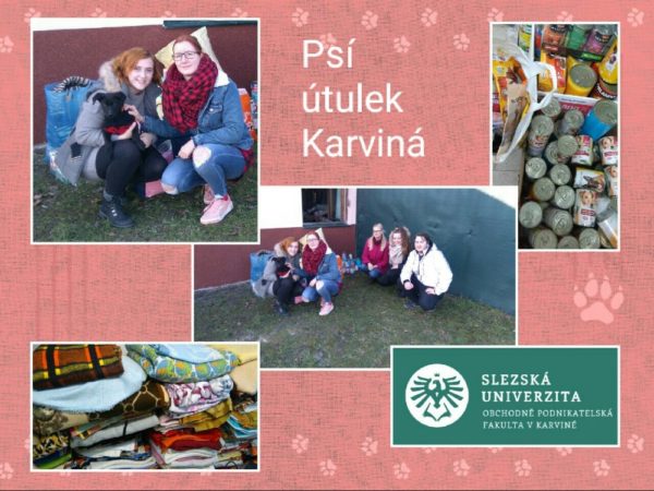 Studenti Slezské univerzity uspořádali sbírku pro pejsky z útulku